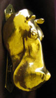 Hippo Large Door Knocker, side view