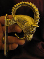 Ibex Large Door Knocker, open view