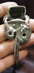 Frog Bracket (nickel plated), back view