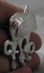 Fox Finger Pull, Nickel Plated, side view