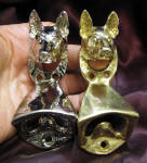 Nickel Plated and Bronze German Shepherd Wall Mounted Bottle Openers