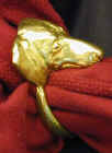 Dachshund napkin ring, side view