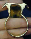 Greyhound / Whippet napkin ring, back view