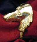 Long Haired Dachshund Napkin Ring, side view