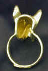 Great Dane (cropped ears) Napkin Ring, back view