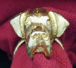 Great Dane (natural ears) Napkin Ring, front view