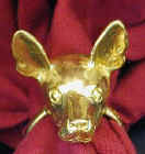 Miniature Pinscher (natural) Napkin Ring, front view