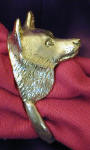 Schipperke Napkin Ring, side view