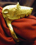 Scottish Deerhound Napkin Ring, side view