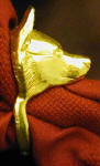 Siberian Husky Napkin Ring, side view