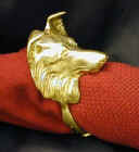 Sheltie Napkin Ring, side view