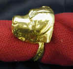 Saint Bernard Napkin Ring, side view