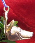 Basenji Ornament, side view