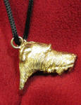 Irish Wolfhound Pendant, side view