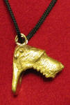 Scottish Deerhound Pendant, side view