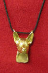 Xoloitzquintli pendant, as worn