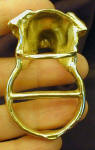 Australian Shepherd Scarf Ring, back view