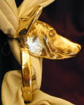 Basenji Scarf Ring, side view