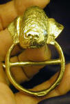 Bedlington Terrier Scarf Ring, in hand
