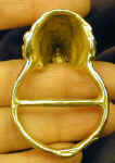 Borzoi Scarf Ring, back view