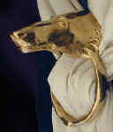 Borzoi Scarf Ring, side view