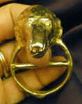 Borzoi Scarf Ring, in hand