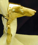 Borzoi Scarf Ring, side view
