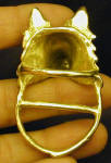 Belgian Sheepdog Scarf Ring, back view