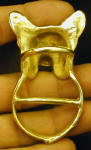 Welsh Corgi Scarf Ring, back view