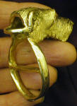 Scottish Deerhound Scarf Ring, 3/4 back view