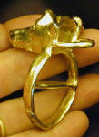 Italian Greyhound Scarf Ring, 3/4 back view