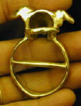 Italian Greyhound Scarf Ring, back view