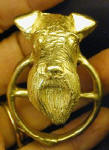 Irish Terrier Scarf Ring, in hand