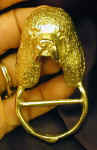 Irish Water Spaniel Scarf Ring, in hand