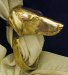 Saluki (smooth) Scarf Ring, side view