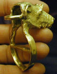 Scottish Deerhound Scarf Ring, 3/4 back view