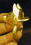 Siberian Husky Scarf Ring, 3/4 back view