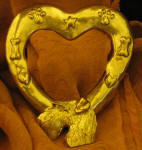 Airedale Terrier Heart Scarf Ring