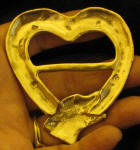 American Pit Bull Terrier Heart Scarf Ring, back view