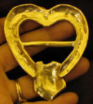 Australian Shepherd Heart Scarf Ring, back view