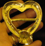 Border Collie Heart Scarf Ring, back view