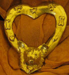 Border Collie Heart Scarf Ring