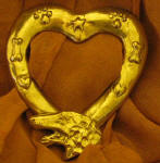 Borzoi Heart Scarf Ring