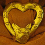 Boston Terrier Heart Scarf Ring