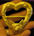 Boston Terrier Heart Scarf Ring