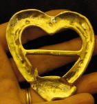 Bull Terrier Heart Scarf Ring, back view