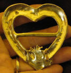 Cairn Terrier Heart Scarf Ring, back view