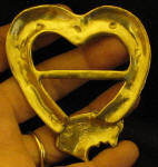 Irish Wolfhound Heart Scarf Ring, back view