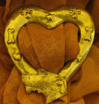 Irish Wolfhound Heart Scarf Ring