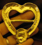 PWD, curly Heart Scarf Ring, back view